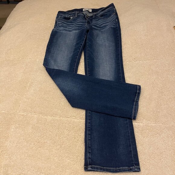 BKE Payton Universal Fit Mid-Rise‎ Straight WHISKERED Denim Jeans 28x30 FLARE - Picture 1 of 16